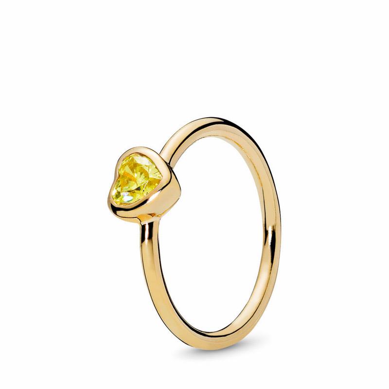 Pandora Australia Shine™ Radiant Heart Promise Ring - 18ct Gold Plated | MIUAJT901